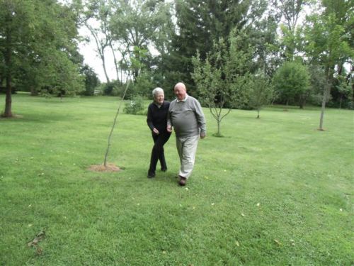 Blog Photo - Artist Sandra and David in Orchard